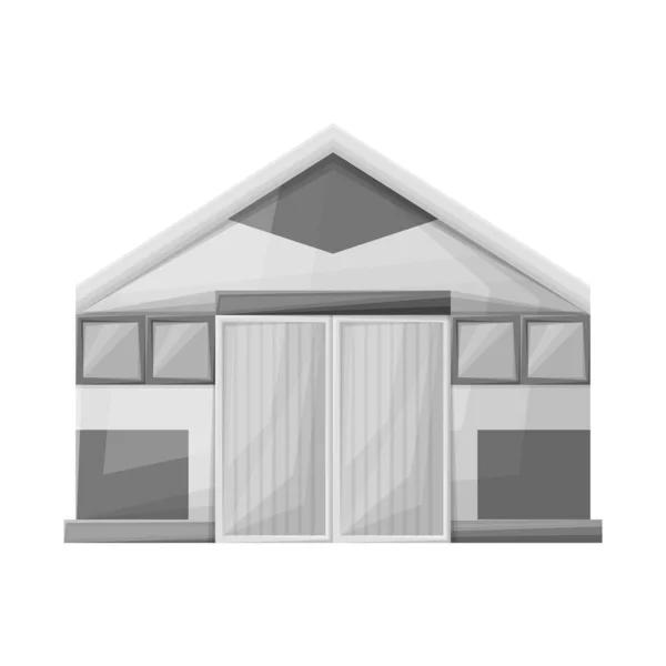 Vector illustration of hangar and depot sign. Graphic of hangar and storage vector icon for stock. — Stock Vector