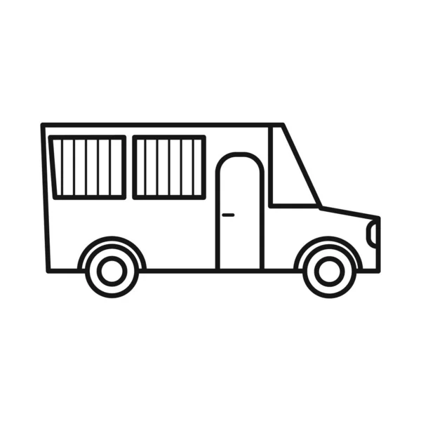 Diseño vectorial de bus y camión símbolo. Elemento web de la ilustración de vector de stock de autobús y automóvil. — Vector de stock