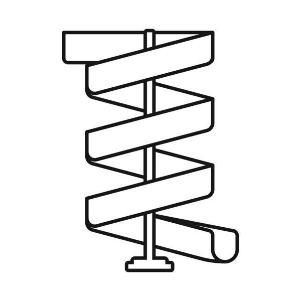 Vector illustratie van waterglijbaan en tunnel symbool. Web element van waterglijbaan en spiraal voorraad vector illustratie. — Stockvector