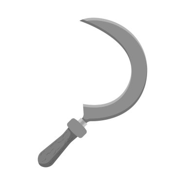 Orak ve tarım logosunun vektör çizimi. Stok için orak ve bahçe vektör simgesi kümesi.