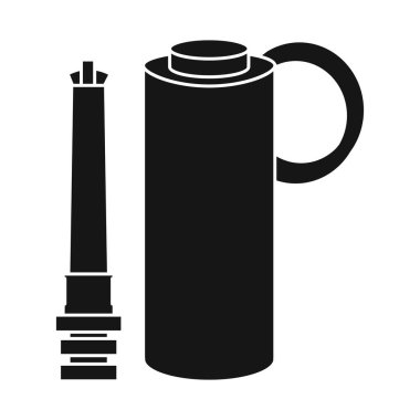 Elektronik sigara ve cihaz işaretinin izole edilmiş bir nesnesi. İnternet elementi e-cig ve web için tüten stok sembolü.