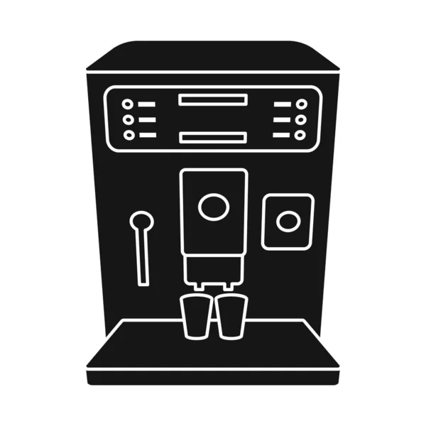 Εικονογράφηση διάνυσμα του καφέ και το λογότυπο μηχανή. Γραφικό εικονίδιο φορέα καφέ και κατασκευαστή για απόθεμα. — Διανυσματικό Αρχείο