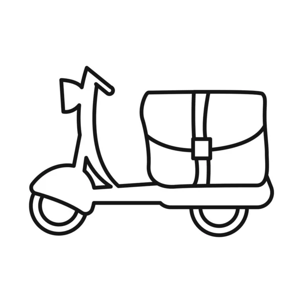 Motosiklet ve ulaşım simgesinin vektör çizimi. Motosiklet koleksiyonu ve web için hisse senedi sembolü. — Stok Vektör