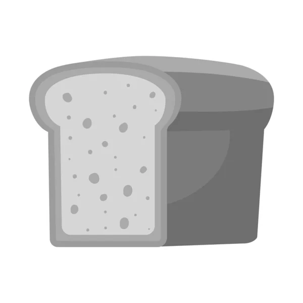 Design vettoriale del pane e del simbolo del pane. Set di pane e fetta stock illustrazione vettoriale . — Vettoriale Stock