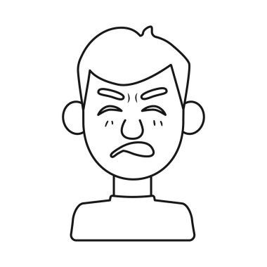 Adamın tecrit edilmiş nesnesi ve küçümseme işareti. Bir grup adam ve ağ için şaşırmış hisse sembolü.