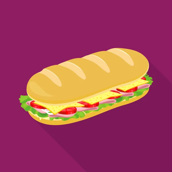 Ilustración vectorial del logotipo del bollo y la hamburguesa. Elemento Web de bollo y lechuga icono de vector para stock. — Vector de stock