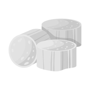 Kahverengi ve şeker sembolünün vektör tasarımı. Kahverengi ve küp vektör illüstrasyonunun koleksiyonu.