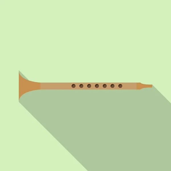 Illustration vectorielle de clarinette et icône de trompette. Élément Web de clarinette et illustration vectorielle en bois. — Image vectorielle