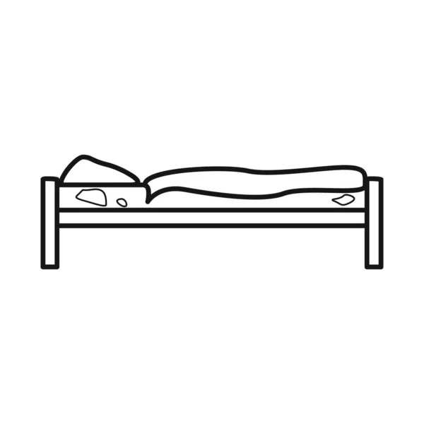 Isolierte Objekt von Bett und Etagenbett Symbol. Web-Element des Bett- und Möbelvorrats Vektor-Illustration. — Stockvektor