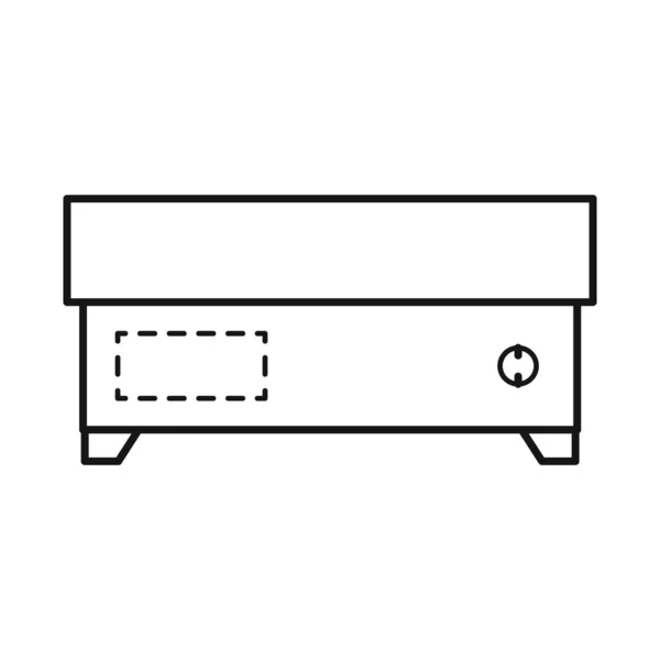 Objeto aislado de estufa y letrero del horno. Gráfico de estufa y horno símbolo de culata para web. — Vector de stock