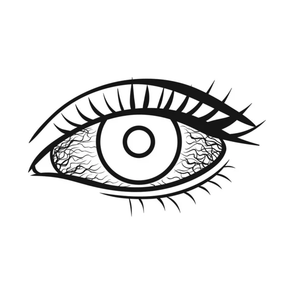 Design vettoriale dell'occhio e logo della cataratta. Illustrazione grafica di occhio e vista stock vettoriale. — Vettoriale Stock