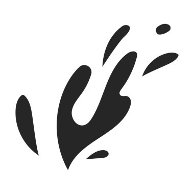 Su sıçrama vektör simgesi. Siyah vektör simgesi beyaz arkaplan su sıçramasında izole edildi.