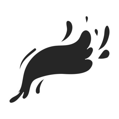 Su sıçrama vektör simgesi. Siyah vektör simgesi beyaz arkaplan su sıçramasında izole edildi.