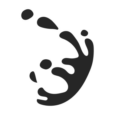 Su sıçrama vektör simgesi. Siyah vektör simgesi beyaz arkaplan su sıçramasında izole edildi.