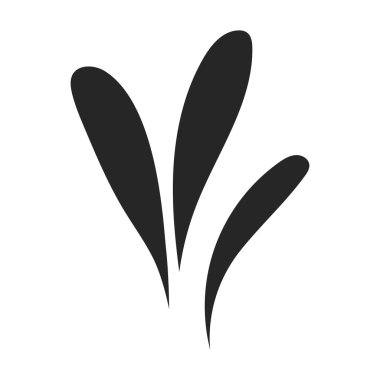 Su sıçrama vektör simgesi. Siyah vektör simgesi beyaz arkaplan su sıçramasında izole edildi.