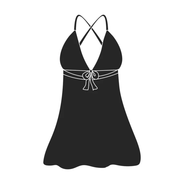 Peignoir vector icon.Black icono del vector aislado sobre fondo blanco peignoir. — Vector de stock