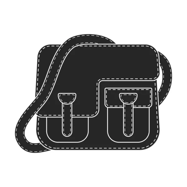 Men bag vector icon.Black vector icon isolated on white background men bag. — Stock Vector