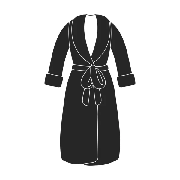 Векторна іконка для халата. Чорний вектор ізольовано на білому тлі халата . — стоковий вектор