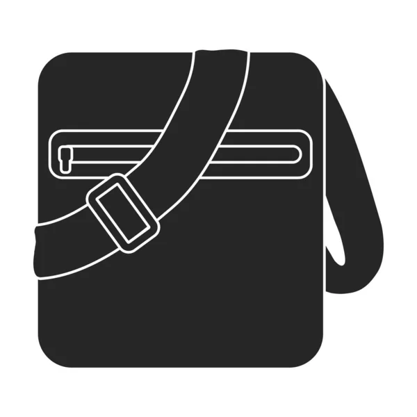 Muži taška vektorová ikona.Černá vektorová ikona izolované na bílém pozadí muži taška. — Stockový vektor