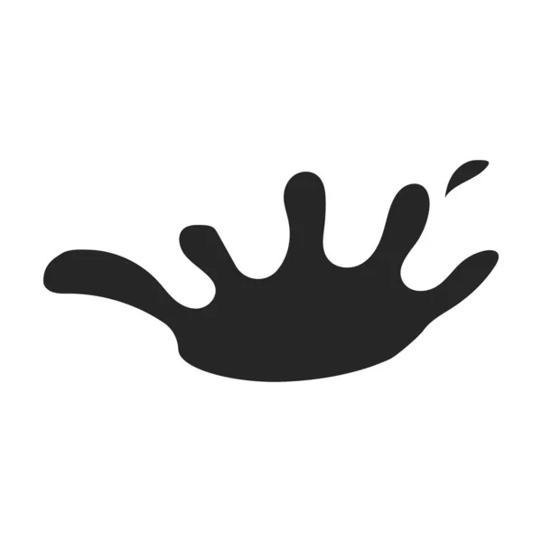 Water splash vector icon.Black vector icon isolated on white background water splash. — Stock Vector