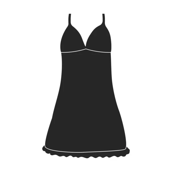 Peignoir vector icon.Black vector pictogram geïsoleerd op witte achtergrond peignoir. — Stockvector