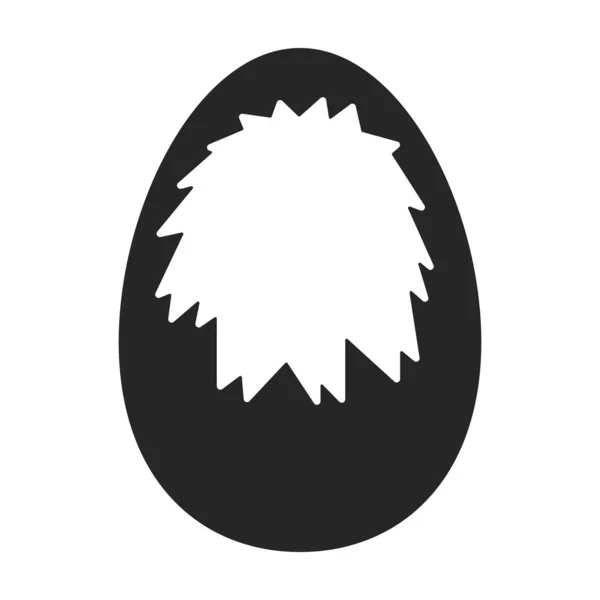 Εικονίδιο φορέα αυγό σοκολάτα. Μαύρο διανυσματικό εικονίδιο απομονωμένο σε λευκό φόντο σοκολατένιο αυγό. — Διανυσματικό Αρχείο