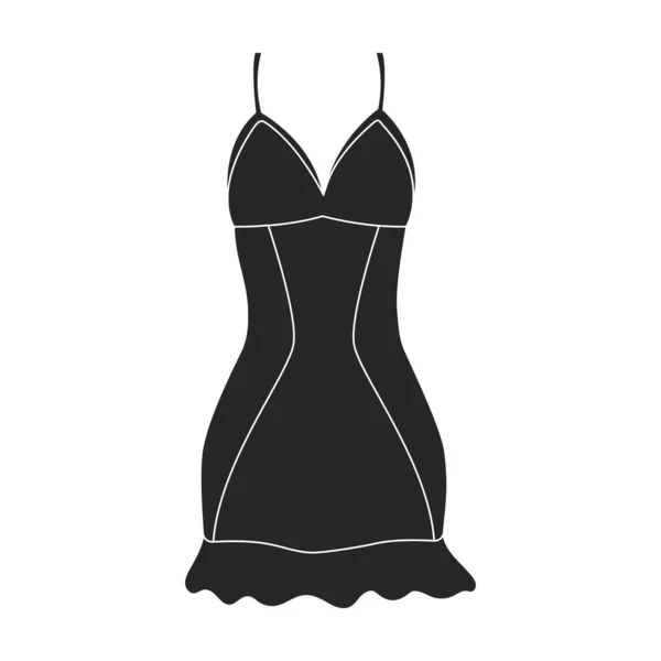 Peignoir vector icon.Black vector icon 흰색 배경 peinnoir 에 분리. — 스톡 벡터