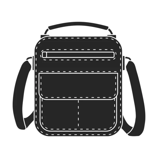 Hombres bolsa de vector icon.Black icono de vector aislado en el fondo blanco de los hombres bolsa. — Archivo Imágenes Vectoriales