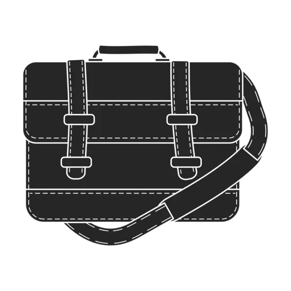 Hommes sac vecteur icon.Black icône vectorielle isolé sur fond blanc homme sac. — Image vectorielle