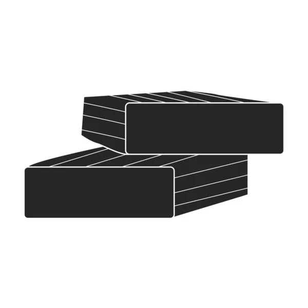 Formaggio tofu vettoriale icon.Black icona vettoriale isolato su sfondo bianco tofu formaggio. — Vettoriale Stock