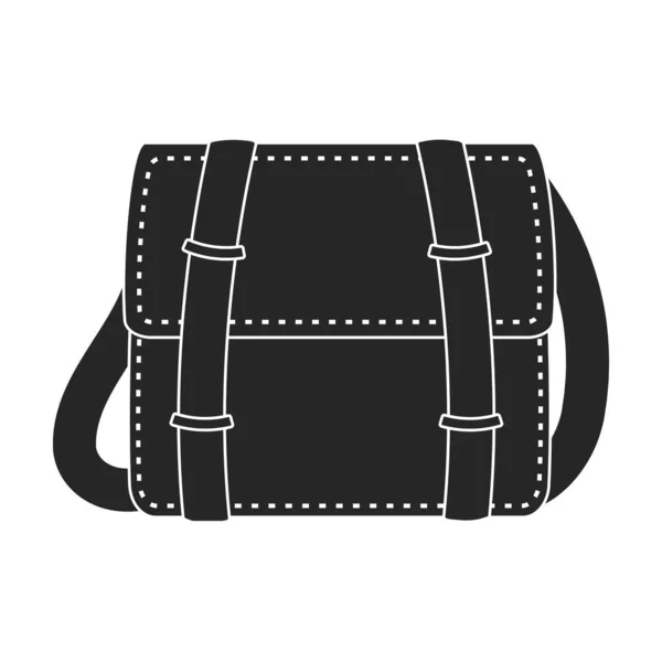 Hommes sac vecteur icon.Black icône vectorielle isolé sur fond blanc homme sac. — Image vectorielle