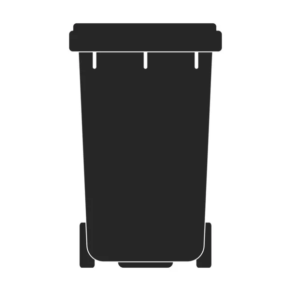 Icône vectorielle de boîte à ordures Icône vectorielle de bande dessinée isolée sur fond blanc boîte à ordures . — Image vectorielle