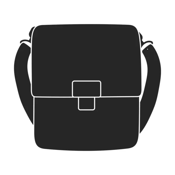 Чоловіча сумка векторна іконка. чорна векторна ізольована на білому тлі чоловіча сумка . — стоковий вектор