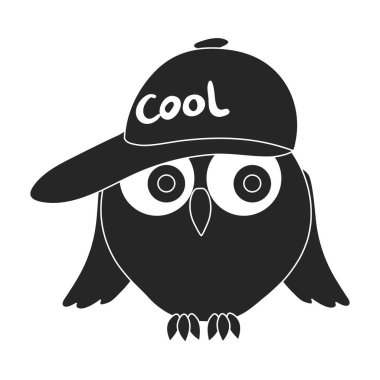 Baykuş vektör simgesi. Siyah vektör simgesi beyaz arka plan baykuşunda izole edildi.