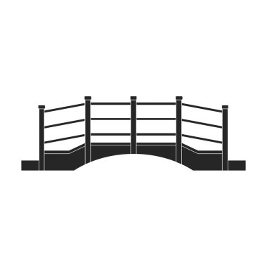 Köprü vektör simgesi. Siyah vektör simgesi beyaz arkaplan köprüsünde izole edildi.