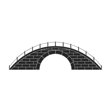 Köprü vektör simgesi. Siyah vektör simgesi beyaz arkaplan köprüsünde izole edildi.