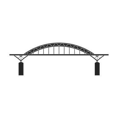 Köprü vektör simgesi. Siyah vektör simgesi beyaz arkaplan köprüsünde izole edildi.