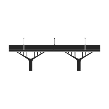 Köprü vektör simgesi. Siyah vektör simgesi beyaz arkaplan köprüsünde izole edildi.