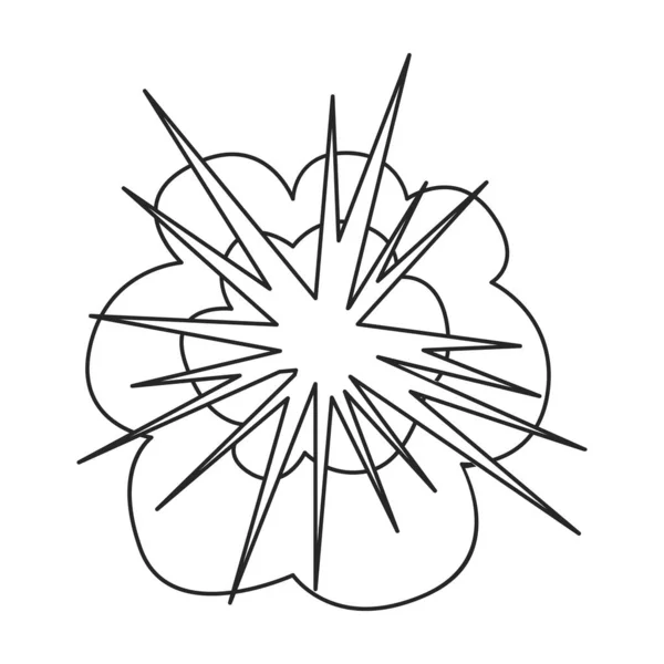 Patlama vektör simgesi. Beyaz arkaplan patlamasında izole edilmiş dış hat vektör simgesi. — Stok Vektör