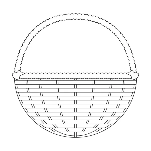Basket vektör simgesi. Beyaz arkaplan sepetinde izole edilmiş dış hat vektör simgesi. — Stok Vektör