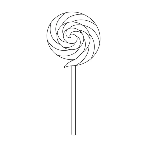 Icona del vettore Lollipop. Icona vettoriale contorno isolato su sfondo bianco lecca-lecca. — Vettoriale Stock