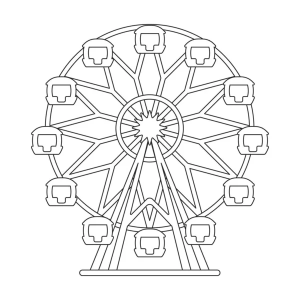 Roue de revue icône vectorielle.Décrivez l'icône vectorielle isolée sur fond blanc roue de revue. — Image vectorielle