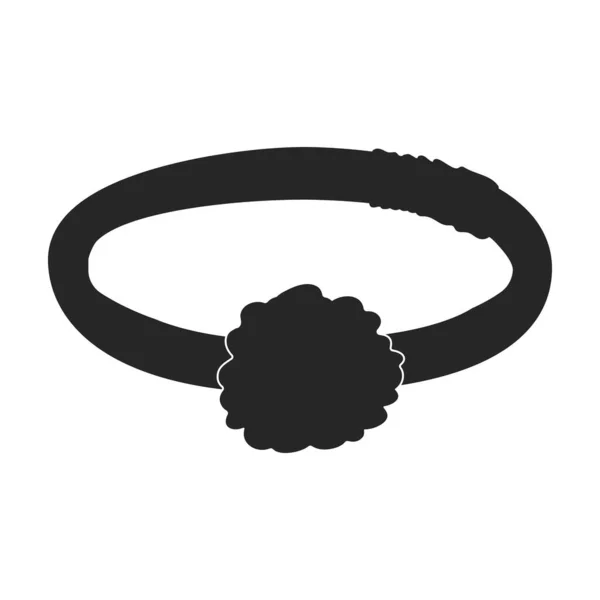 Hoop icono vector icon.Black aislado en el aro de fondo blanco. — Vector de stock
