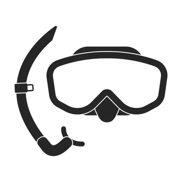 Diver glasses vector icon.Black vector icon isolated on white background diver glasses. — Stock Vector