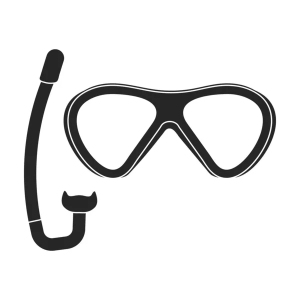 Icono de vector de gafas de buzo icon.Black aislado en gafas de buzo de fondo blanco. — Archivo Imágenes Vectoriales