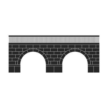 Köprü vektör simgesi. Siyah vektör simgesi beyaz arkaplan köprüsünde izole edildi.