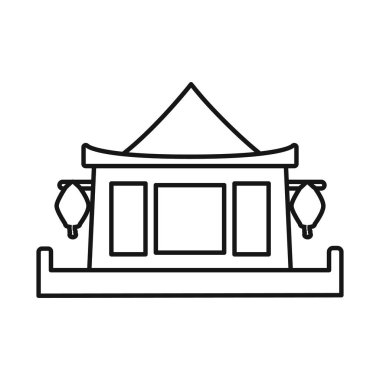 İnşaatın vektör çizimi ve Vietnam işareti. Stok için yapı ve konum vektör simgesi kümesi.