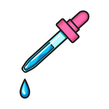 Göz damlası ve damla ikonunun vektör tasarımı. Stok için göz damlası ve pipet vektör simgesi web ögesi.