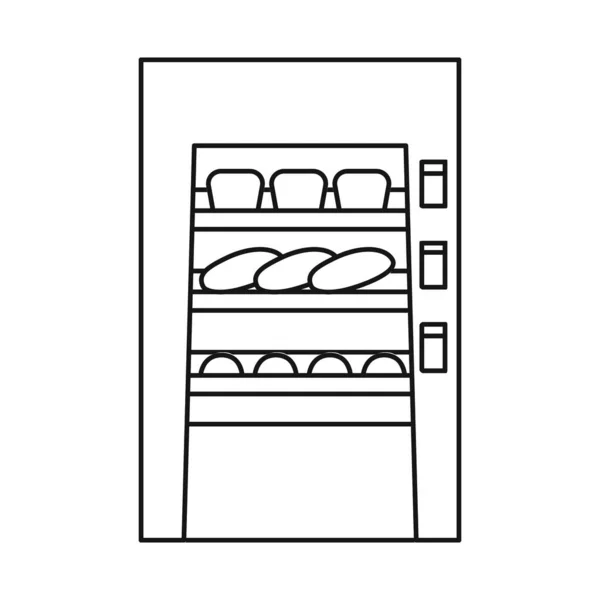 Διανυσματικός σχεδιασμός βάσης και λογότυπου ψωμιού. Συλλογή stand και rack διανυσματικό εικονίδιο για απόθεμα. — Διανυσματικό Αρχείο