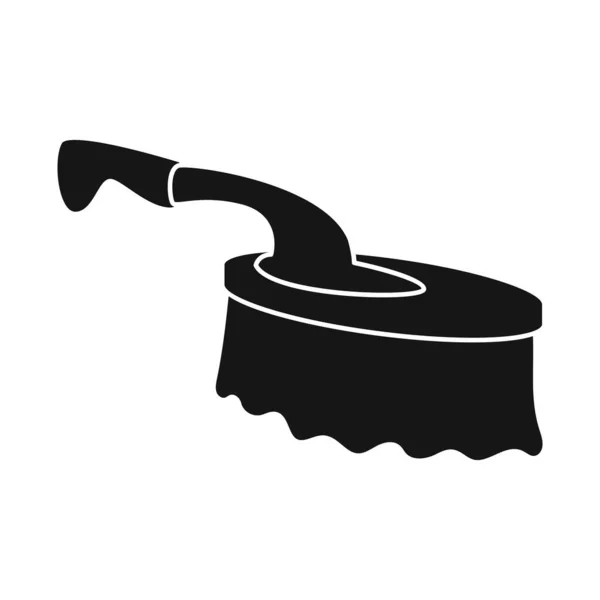 İzole edilmiş fırça ve kıllı nesne işareti. Ağ için fırça ve ekipman depolama sembolü web ögesi. — Stok Vektör